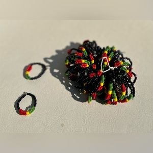 💯 Authentic West African Beaded Rings Sz 5, 6, 7, 8, 9